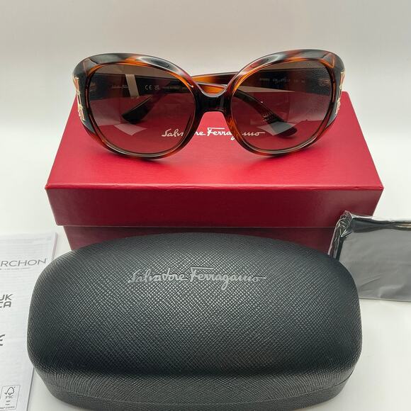 Salvatore Ferragamo SF668S Tortoise Sunglasses w Case Box main image 7